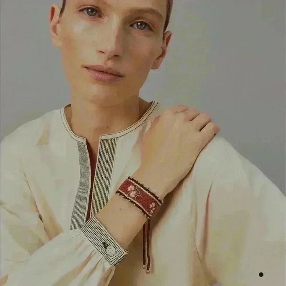 Tory Burch pattern webbing bracelet NWOT Very rare - Picture 2 of 9